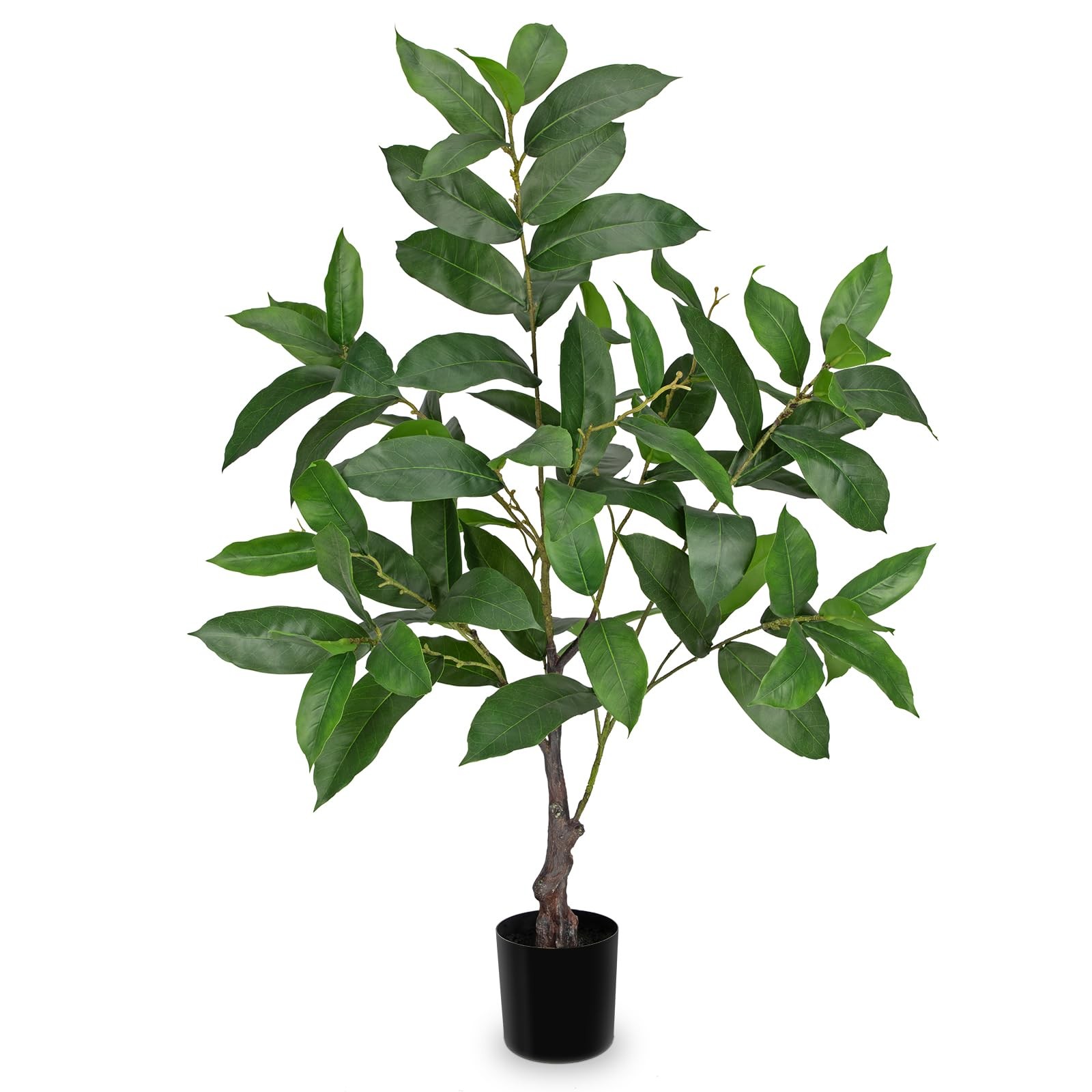 36.6″ Artificial Faux Potted Tree Modern Farmhouse Real-Touch Plastic Greener…