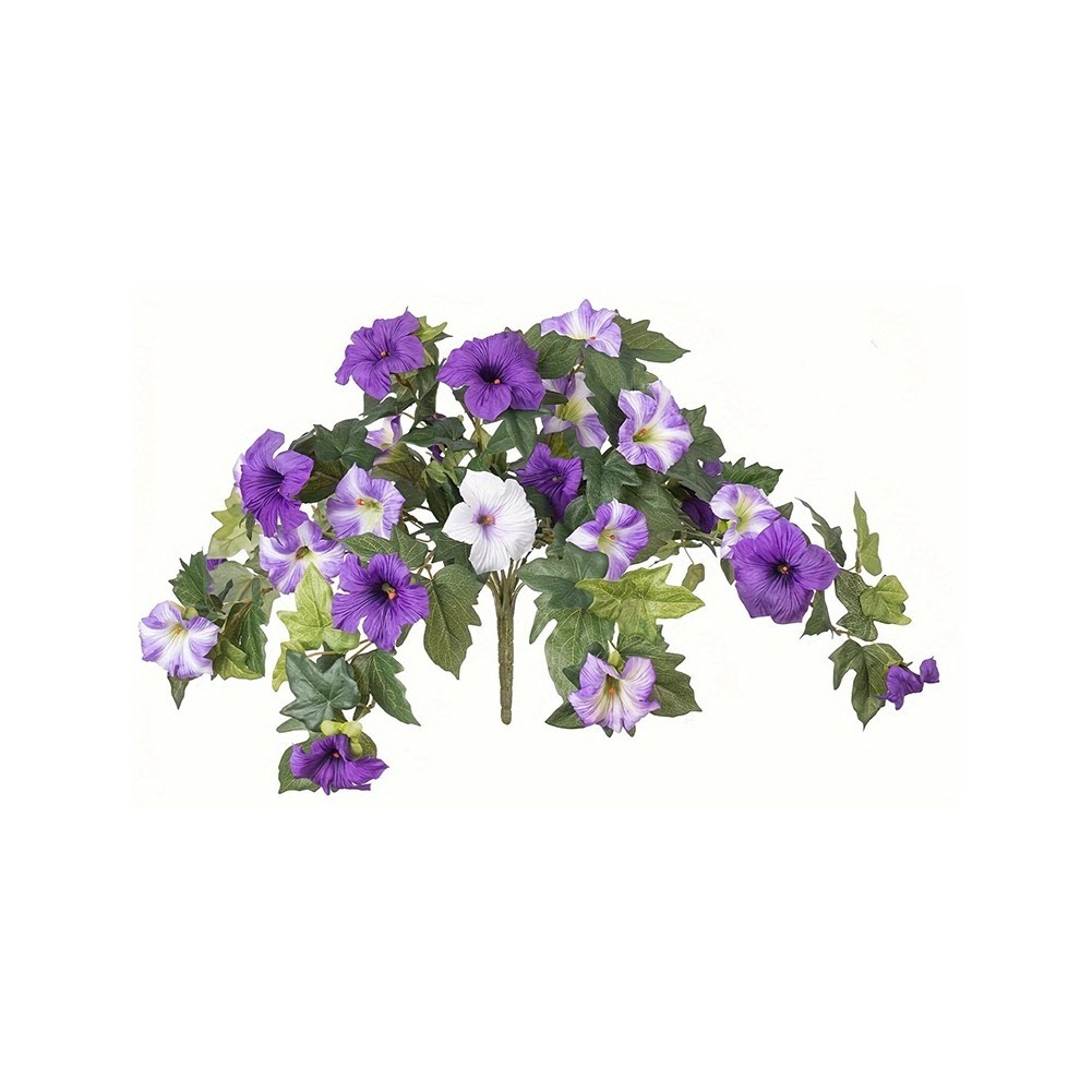 Vibrant Spring Faux Petunias in Silk and Plastic for Patios and Living Rooms