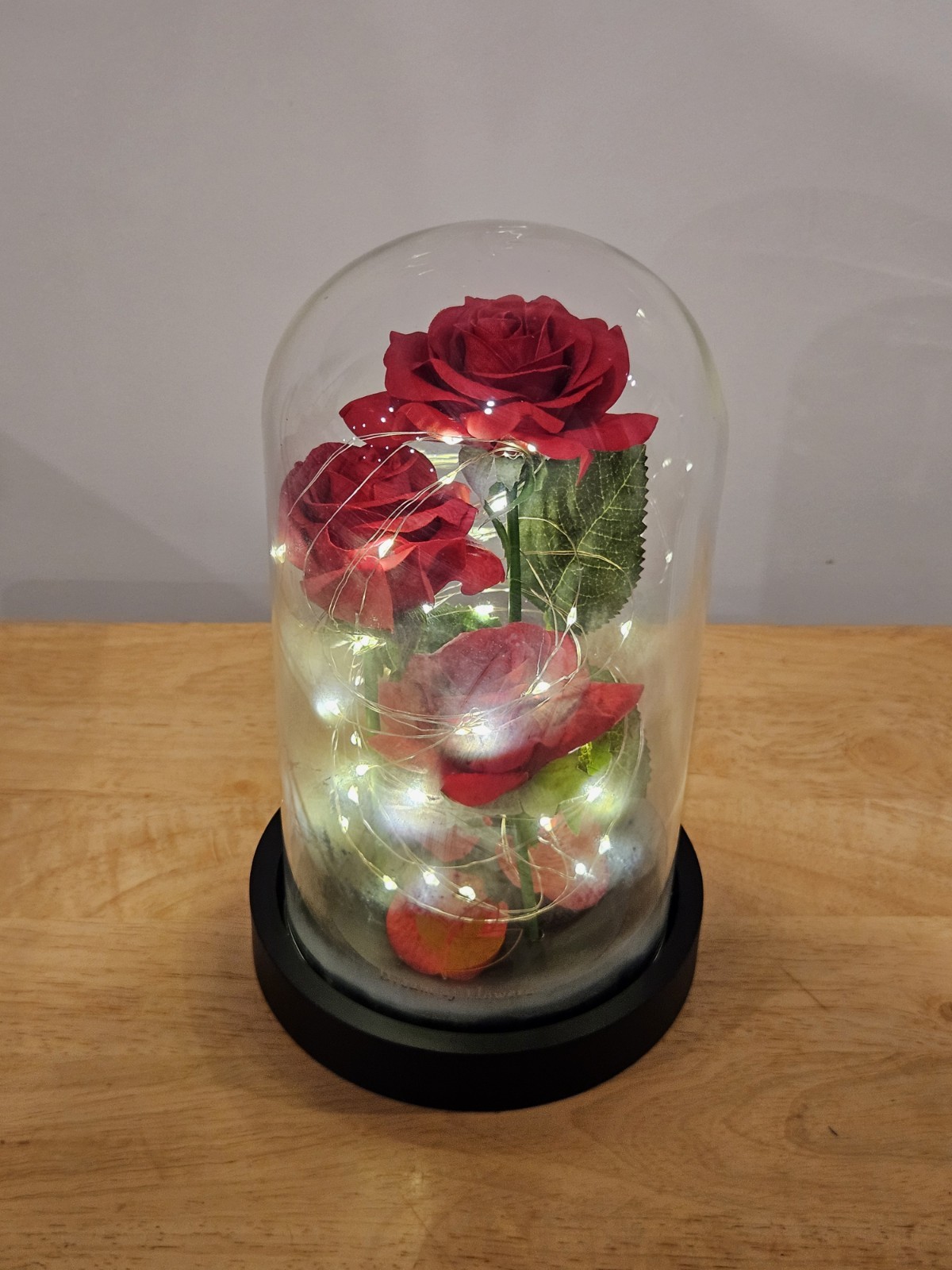 Dream Of Flowers Light Up Red Rose Table Decoration