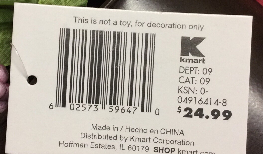 Plastic Flower In Brown Watering Can For Decorations From Kmart Store