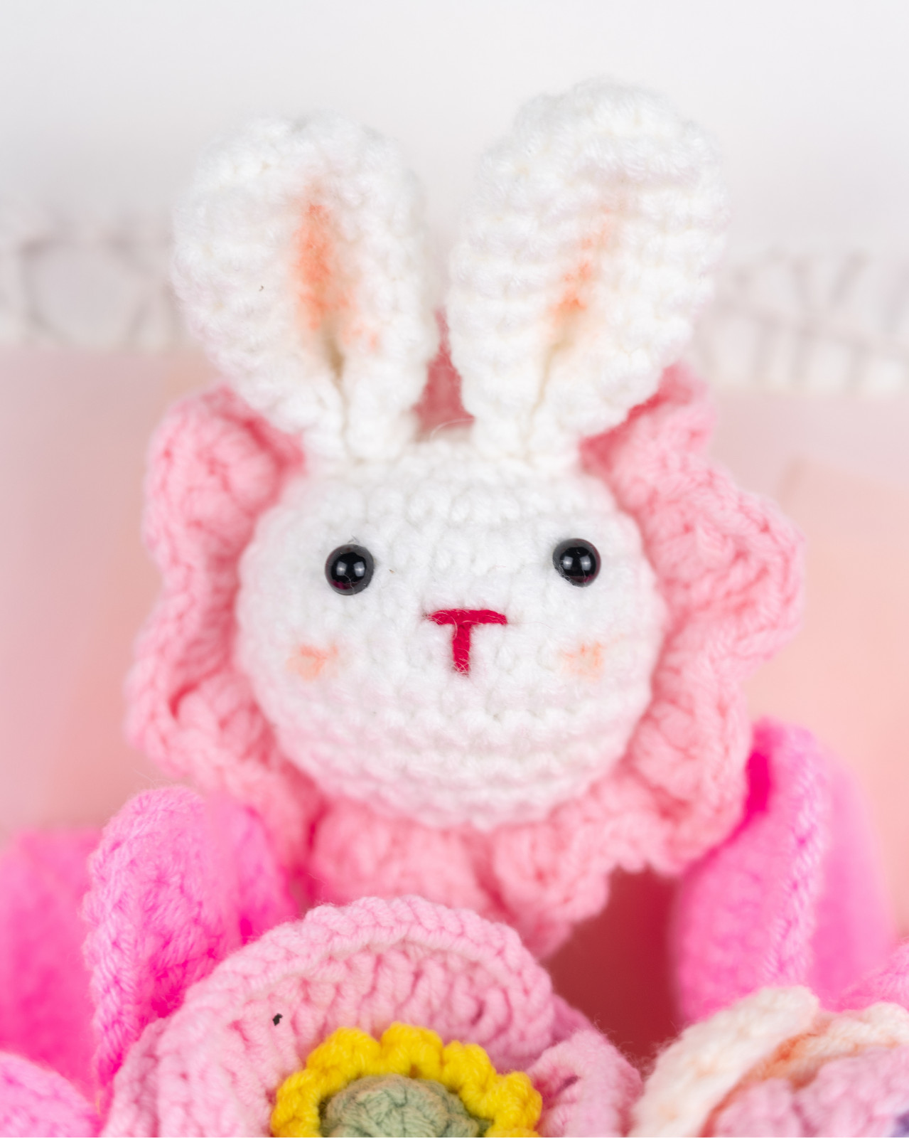 Cute Crochet Bunny Flower Bouquet / Graduation Birthday Baby Shower Gift