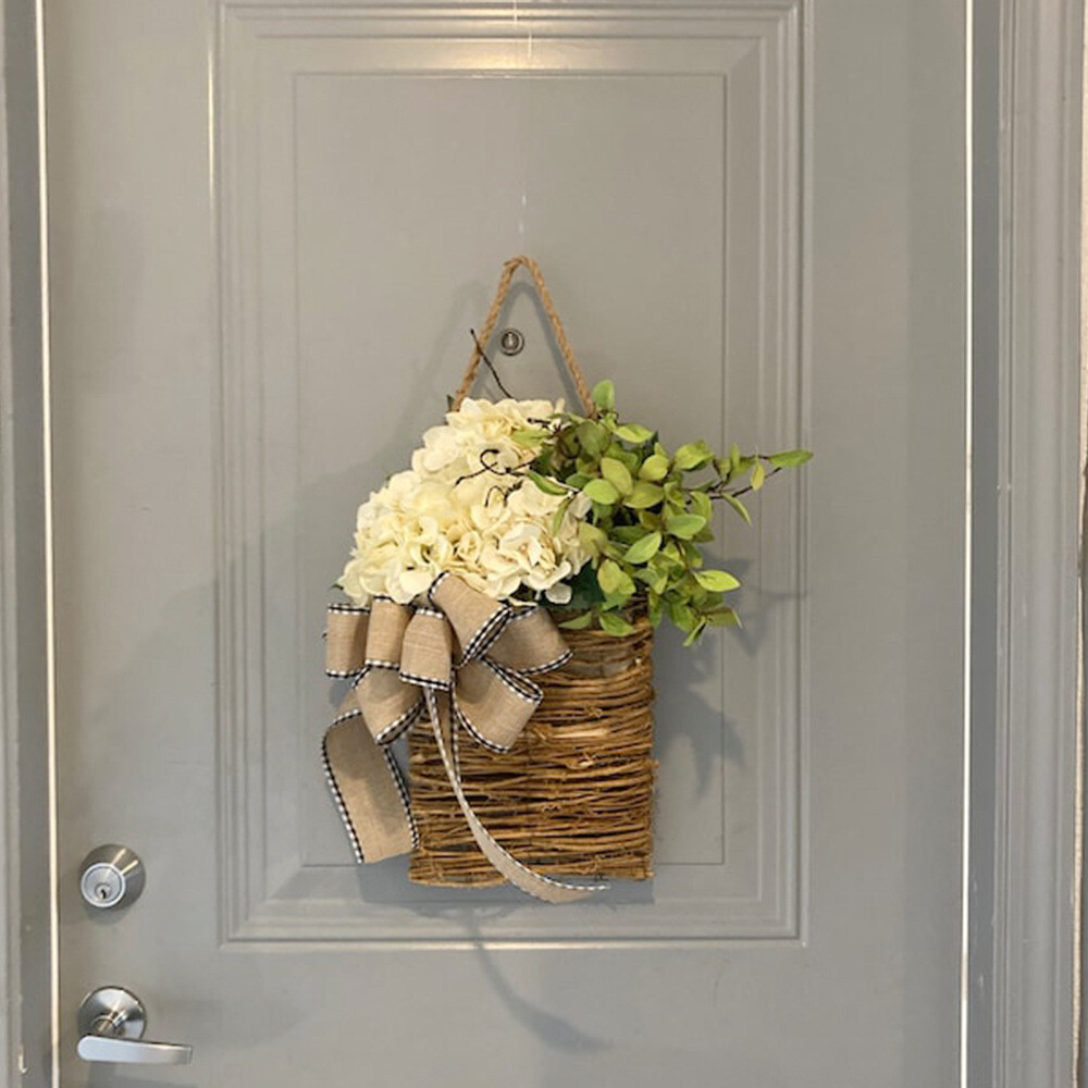 Front Door Hanging Fake Artificial Flower Wreath Garland for Wedding Home Decor