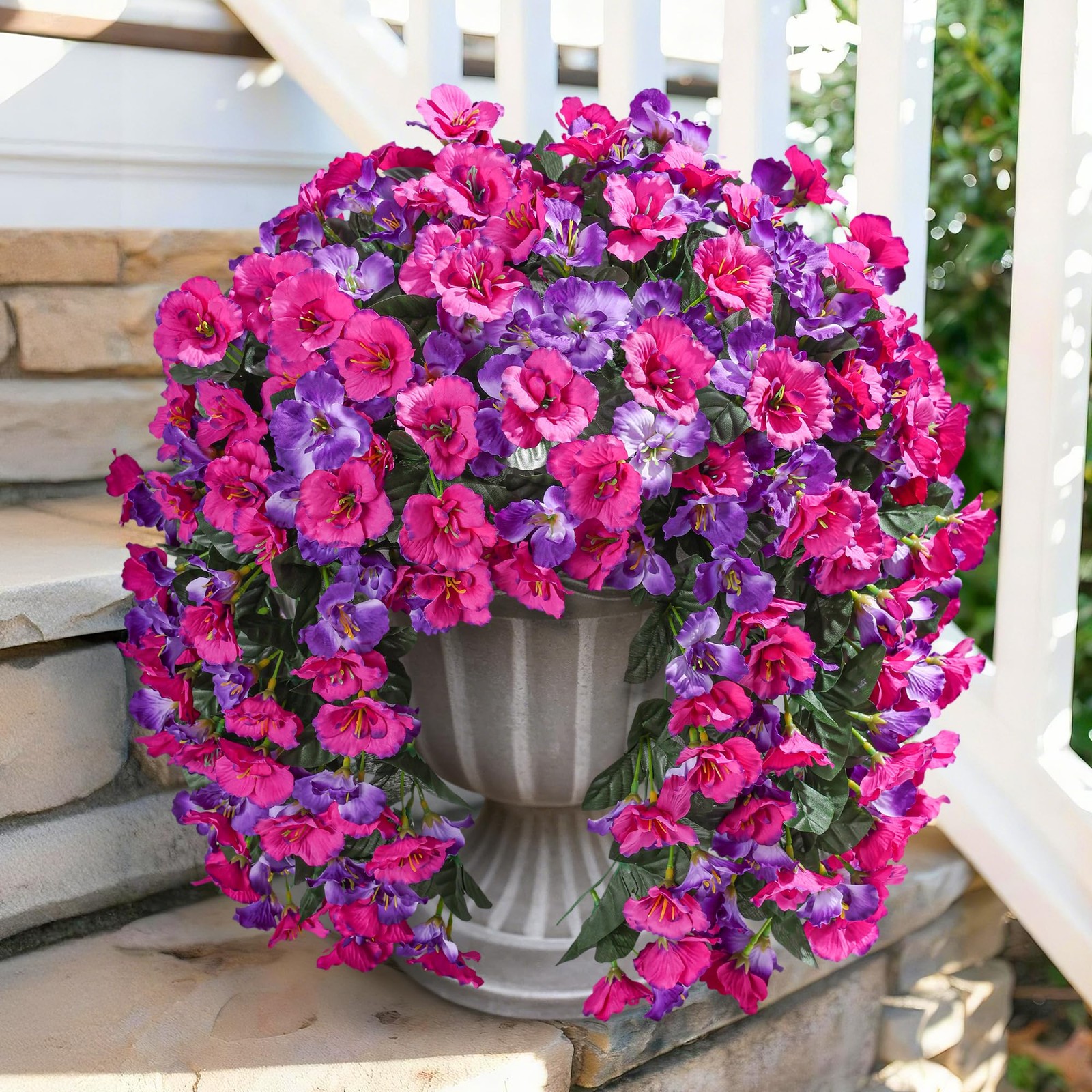Hibiscus Artificial Fake Hanging Flowers Plants for Outdoor Spring Decoration…