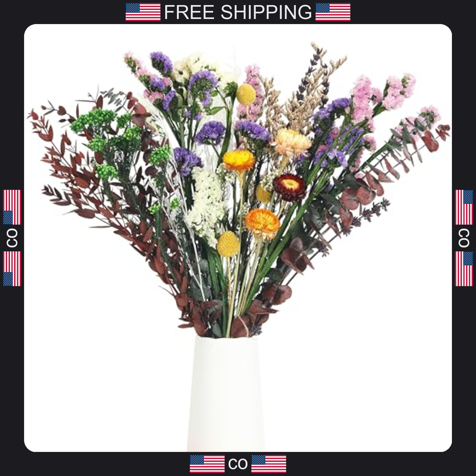 13-Piece Dried Flower Bouquet for Rustic and Boho Decor