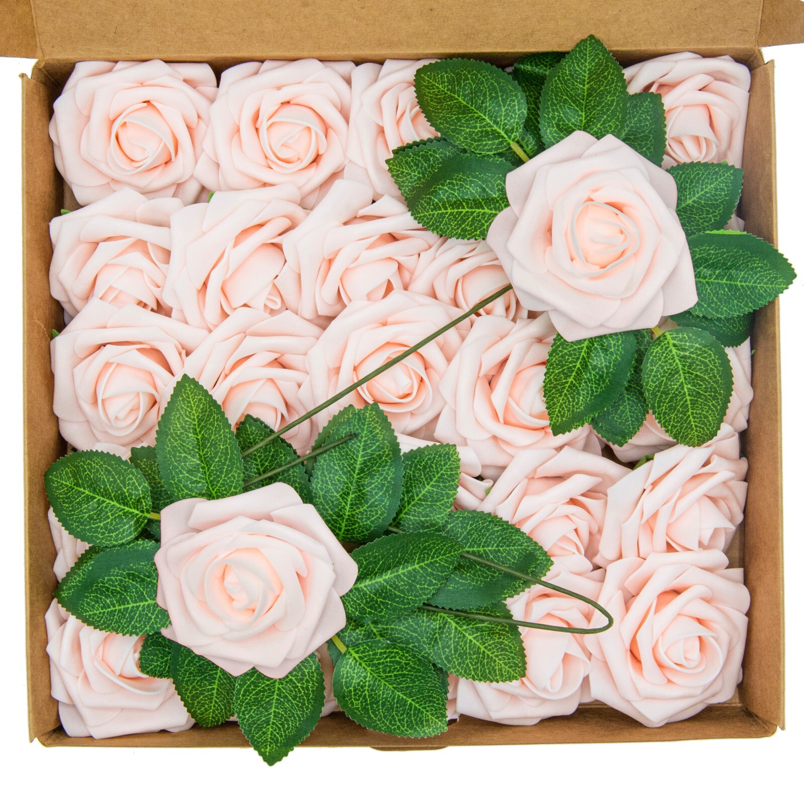 25 Artificial Flowers Rose Floral Bridal Wedding Bouquet Home Party Decoration