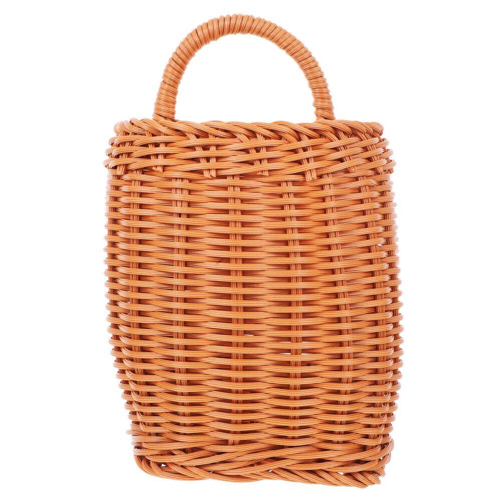 Hanging Wall Wicker Basket Front of Door Kitchen Storage Child