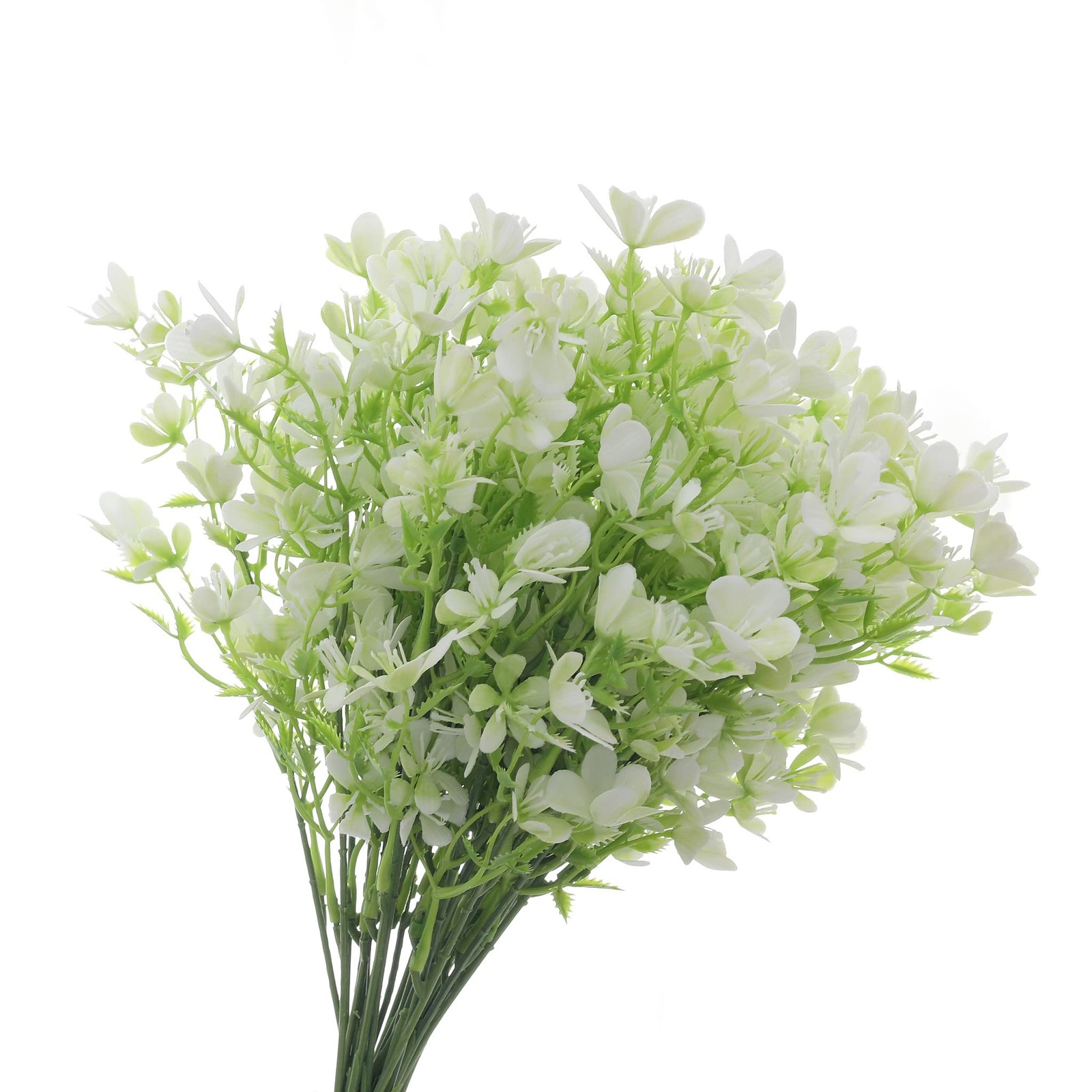 White Plastic Flowers Artificial Bouquets Faux Wildflowers Real-Touch Plants …