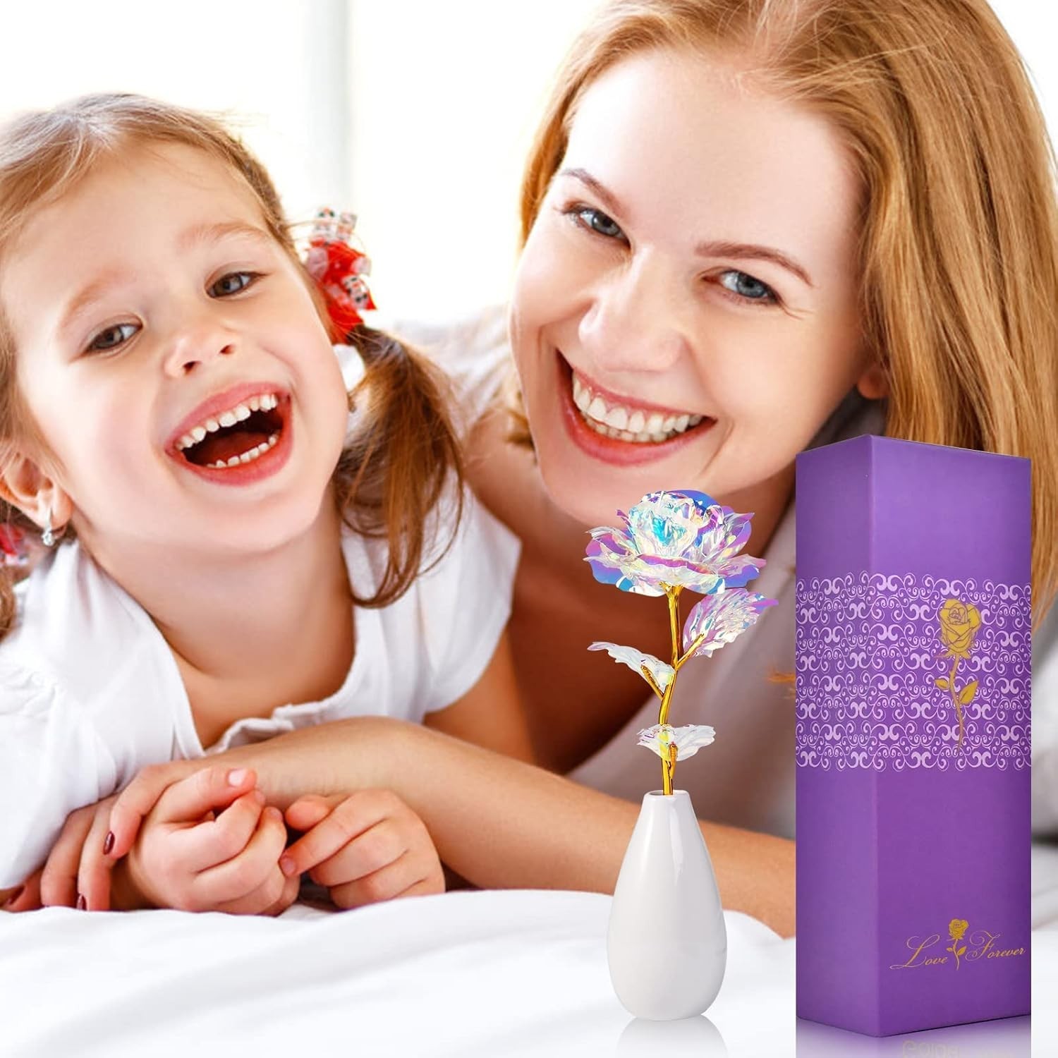 Luxury Gift Box with Artificial Rose and Ceramic Vase – Gifting Made Special