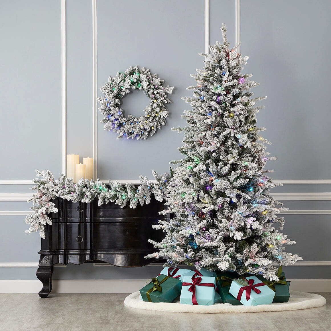Bluffton Flocked Pine Tree