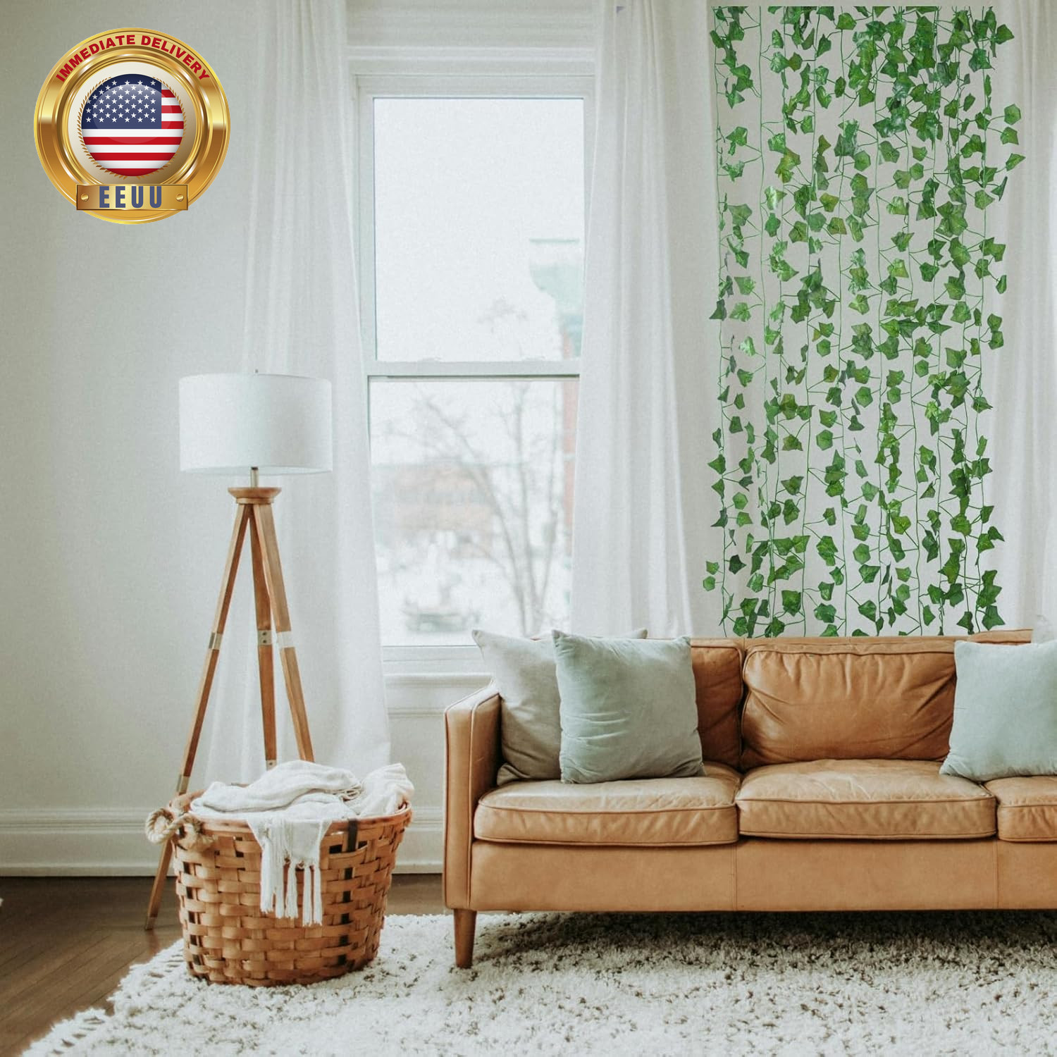 Fake Vines for Room Decor(12 Pack 84 Feet) Aesthetic Artificial Plant Ivy Leaves
