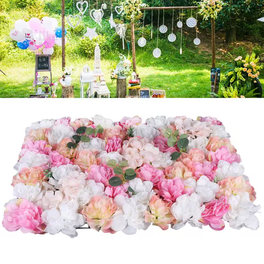12-Pieces 23.62 In. X 15.74 In. Artificial Silk Hydrangea Dahlia Flowering Plant