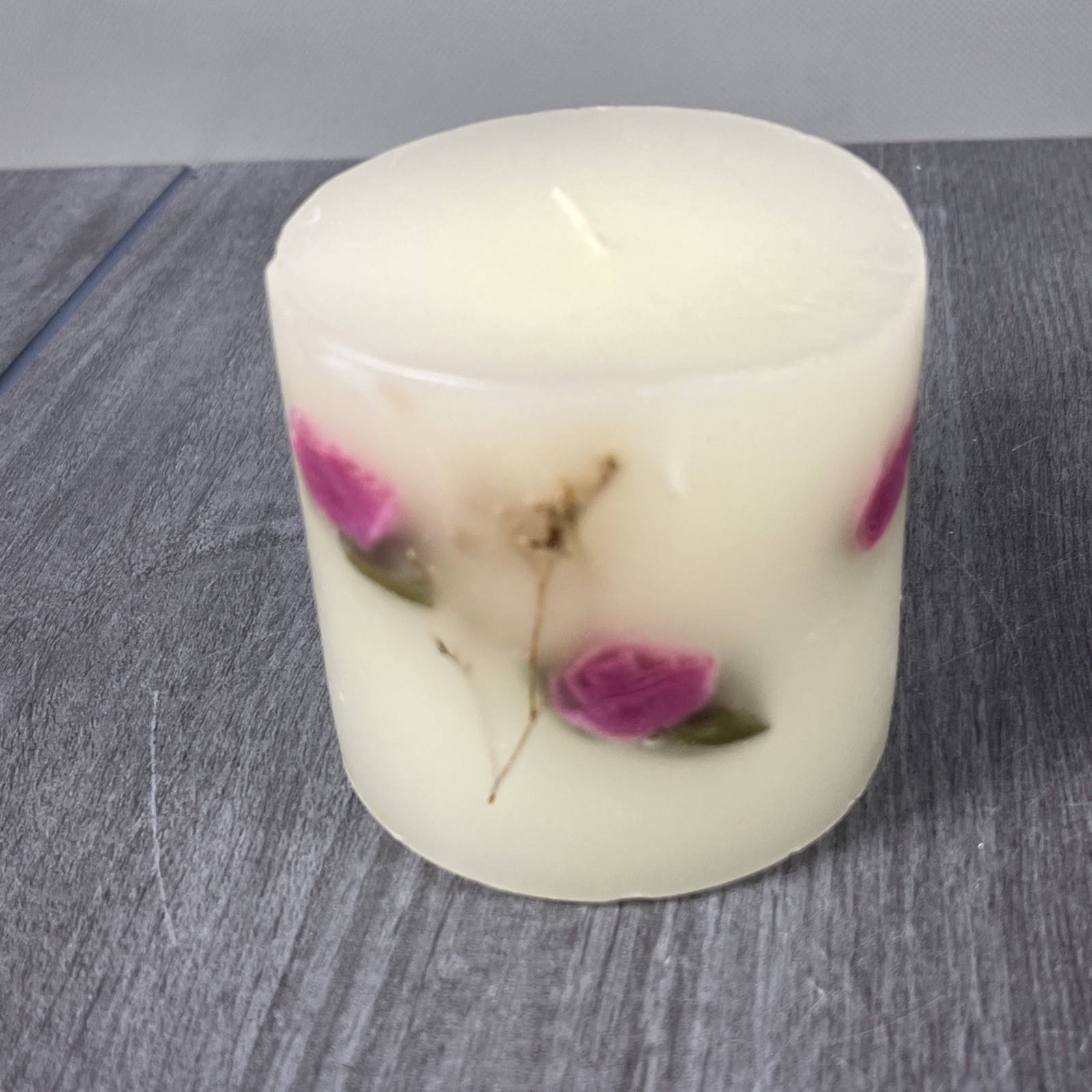 Handmade Candle with Dried Flowers Free Standing Home Decor Gift Idea