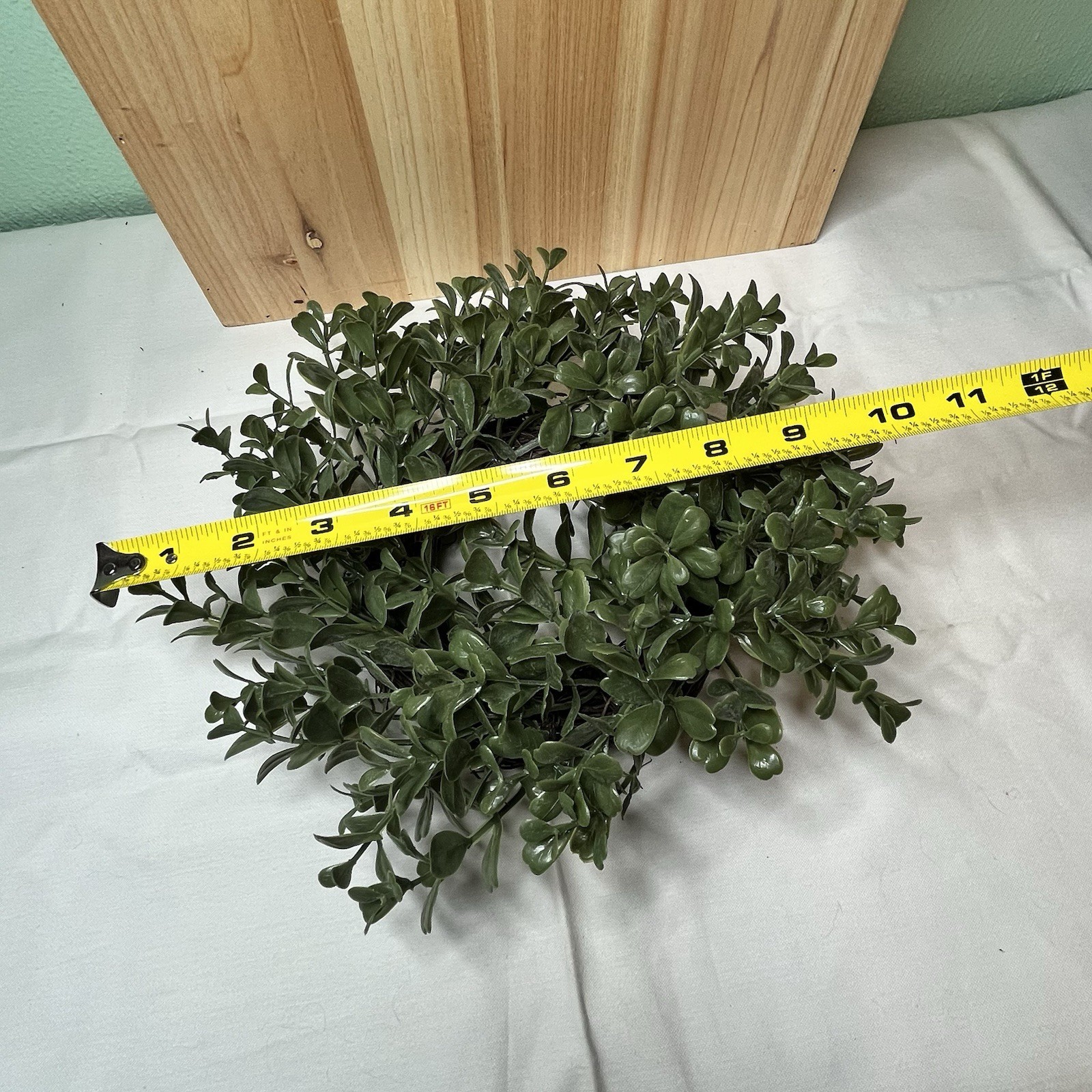 Set of 4 Faux Boxwood Candle Rings 10″ Greenery Mini Wreaths Farmhouse Decor