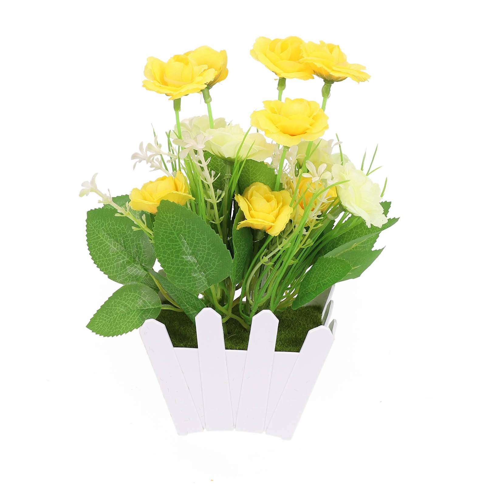 Realistic Looking Artificial Flowers in Pot for Indoor and Outdoor Use