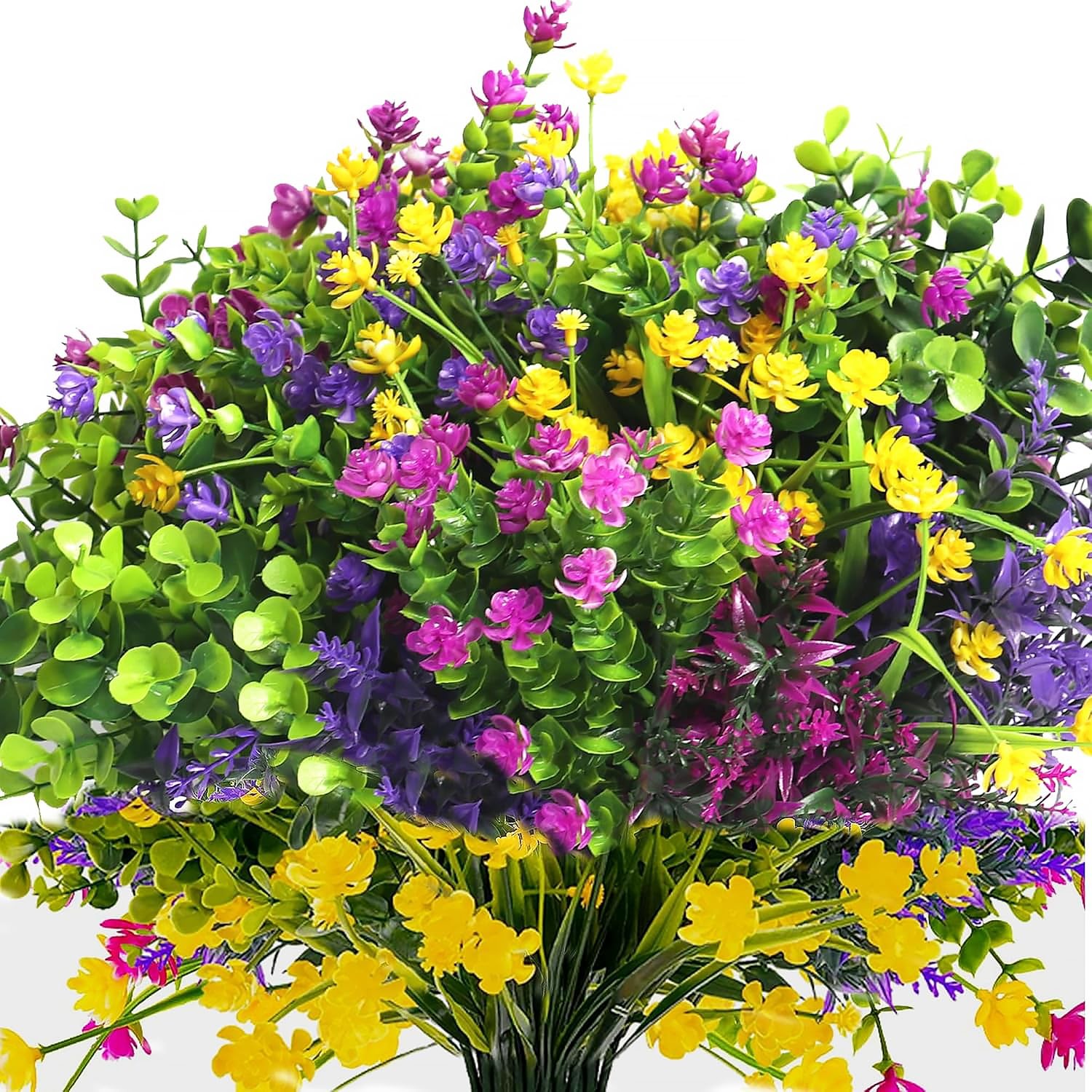Flores artificiales de boj para exteriores, resistentes a la decoloración.