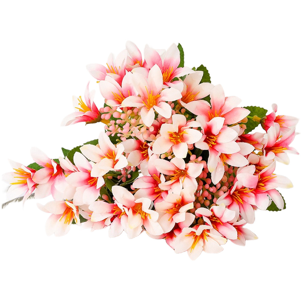 Artificial Lily Bouquet Silk Cloth 18 Stems for Modern Minimalist Decor 32cm