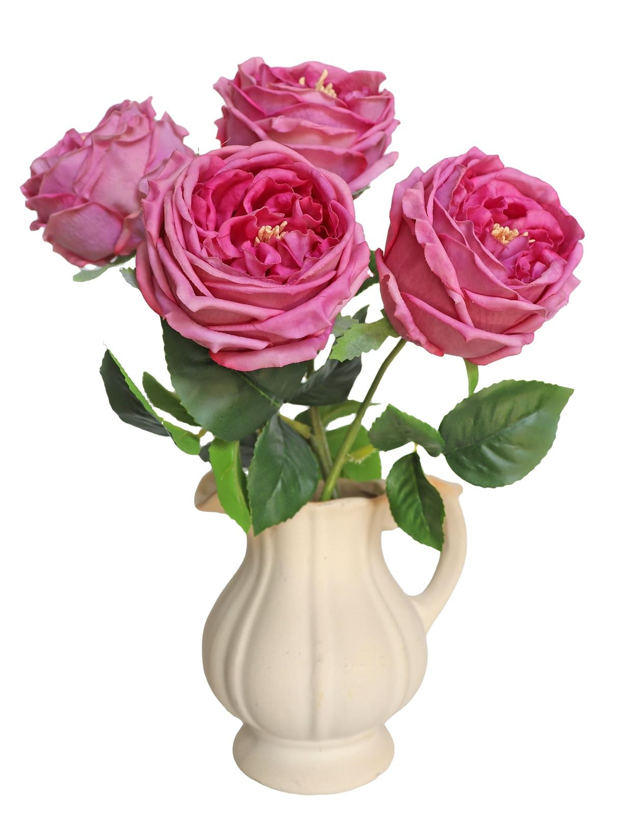 Purple Roses Artificial Flowers Real Touch Roses With Stems Faux Peony Flower…