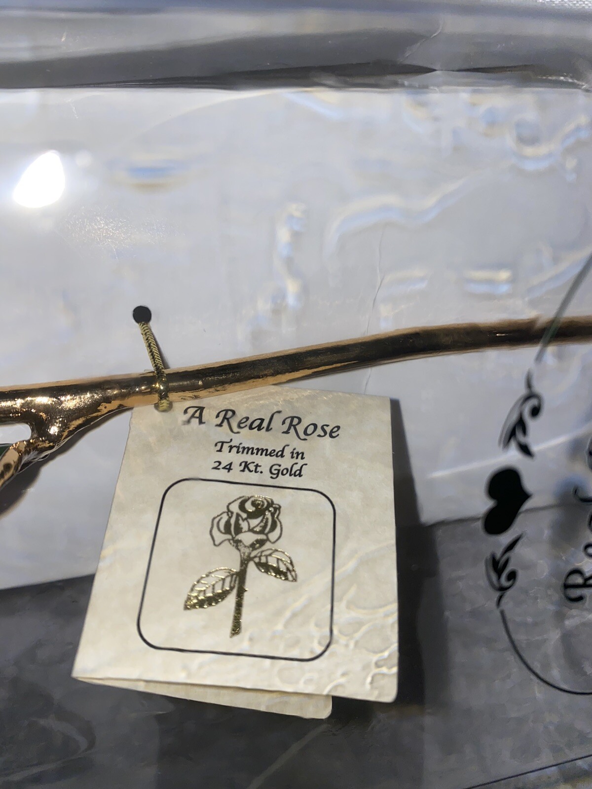 24k Gold Rose Real Red Rose Sealed & Preserved in 24k Gold . Beautiful Piece .