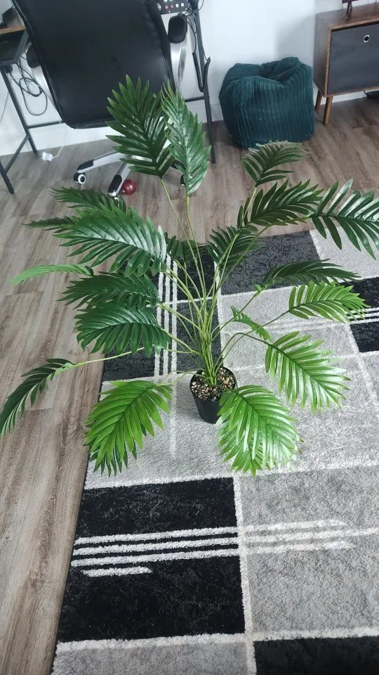 24 Leaves Artificial Areca Palm Tree Faux Potted Plant Home Indoor Outdoor Decor