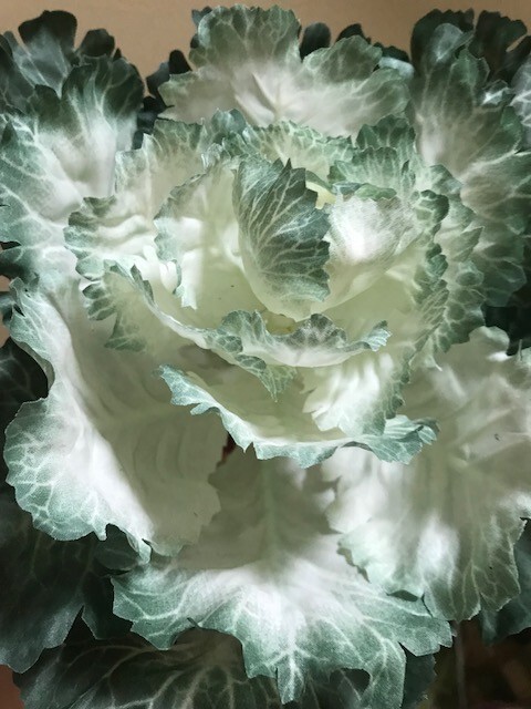 Faux Floral Ornamental Cabbage Set 8 Green Large 11.5 Farmhouse Garden Easter🦩