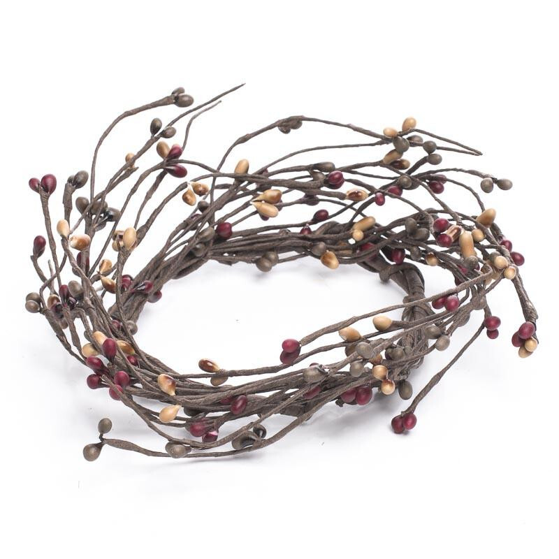 Pack of 4 LIght Bown, Dark Brown and Red ‘Peacan’ Pip Berry 7″ Rings