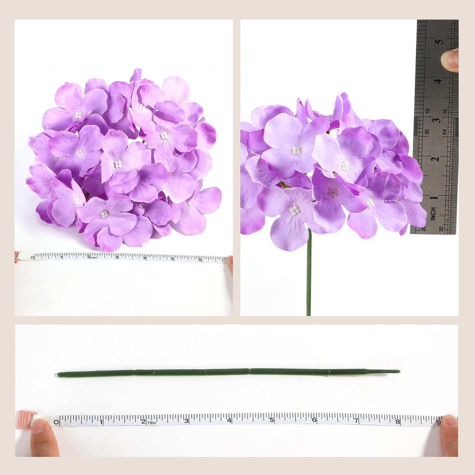 Auihiay Purple Hydrangea Bulk 204Pcs