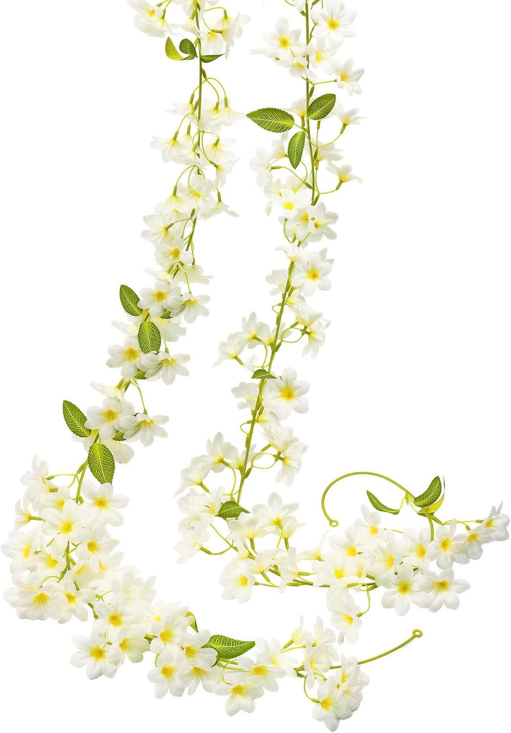 All-Season 6FT Artificial Silk Flower Garland Set – 2 Units for Indoor/Outdoor