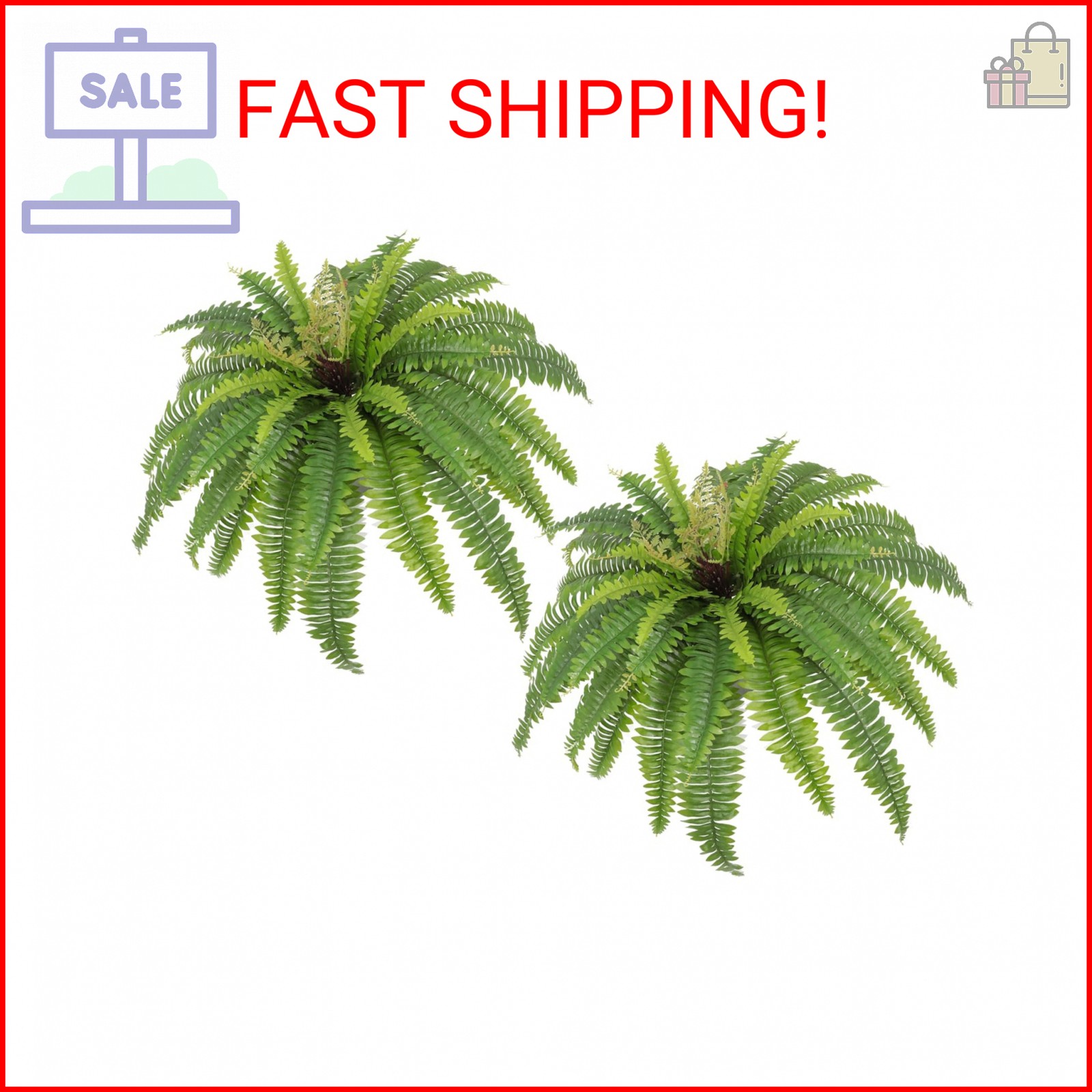 Galebeiren Artificial Ferns for Outdoors & Indoors, 40in Large Faux Ferns 39 Fro