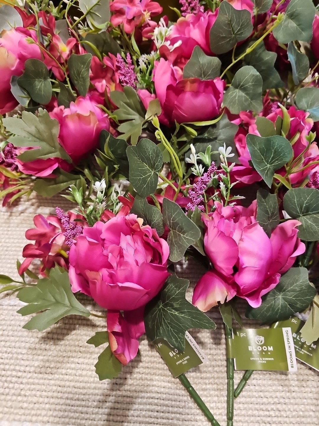 11 NEW 12″ SPRING SUMMER PEONY Floral Pick Decor WEDDING Flower FREE SHIP