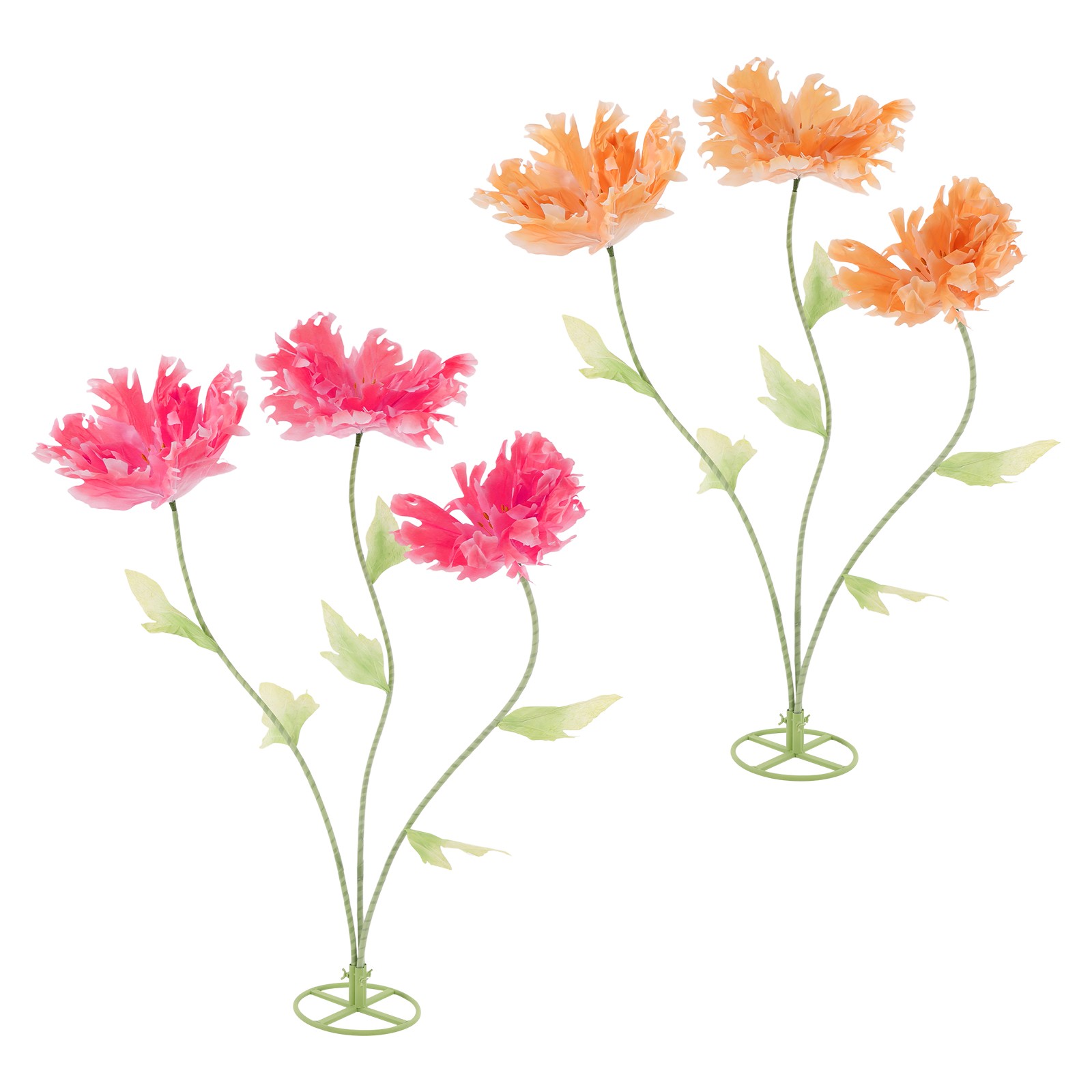 3 Heads Giant Artificial Flowers Wedding Artificial Flower Decoration Stand