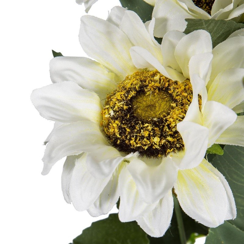 4pack, Artificial Cream Sunflower Bush, Garden Home Table Flower Decor