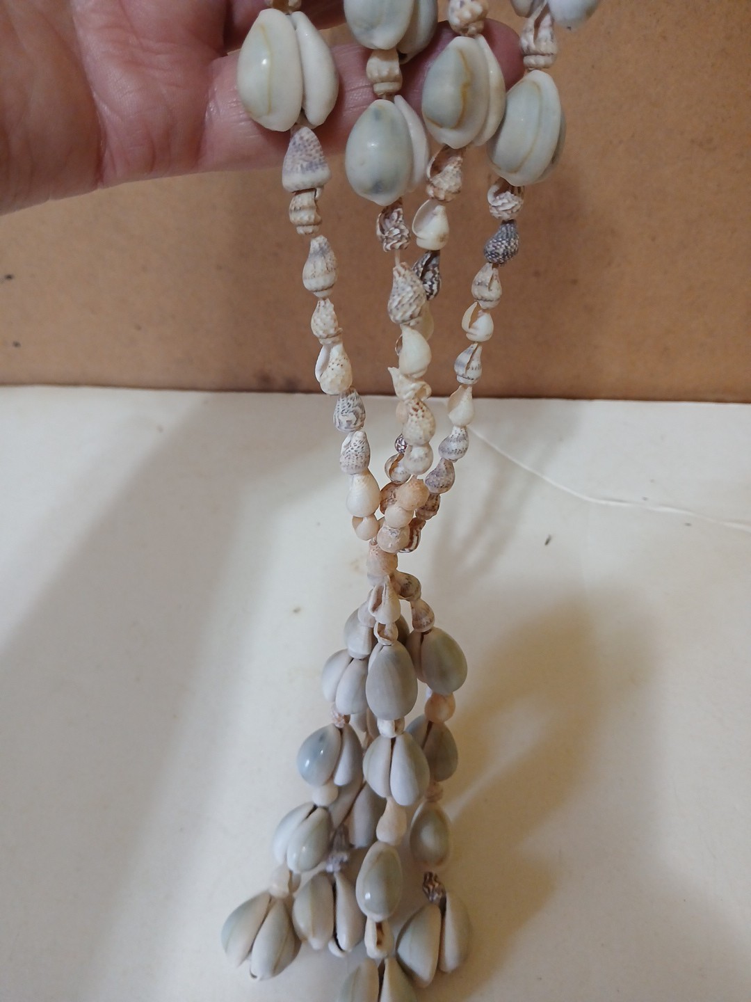 SEA SHELL PLANT HANGER ALL SHELLS NO FILLERS Approximately 36″