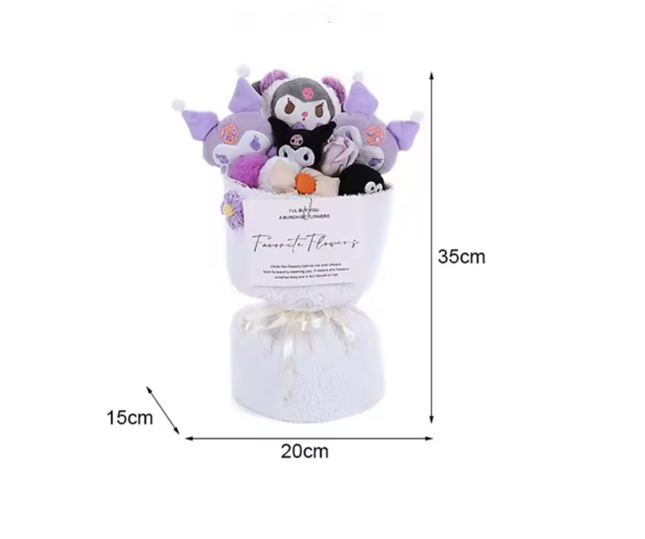 Hello Kitty My Melody Kuromi Cinnamoroll Plush Flower Bouquet Floral Arrangement