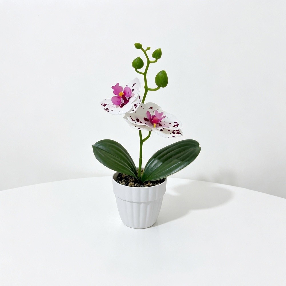 White Green Black Purple Orange 3D Printed Orchid Artificial Plant Pot