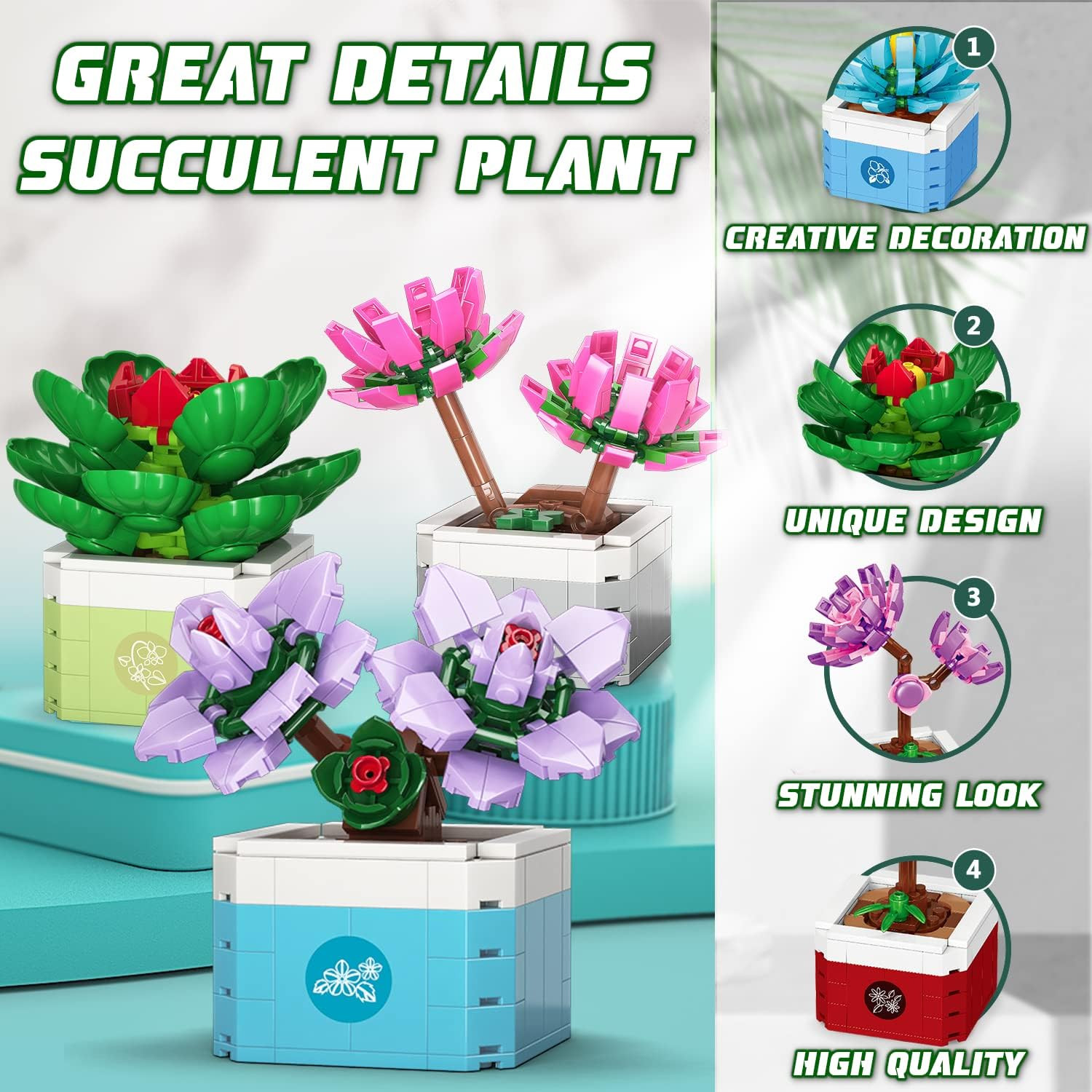 Botanical Collection Building Blocks Set – Compitable with Lego Botanical Collec