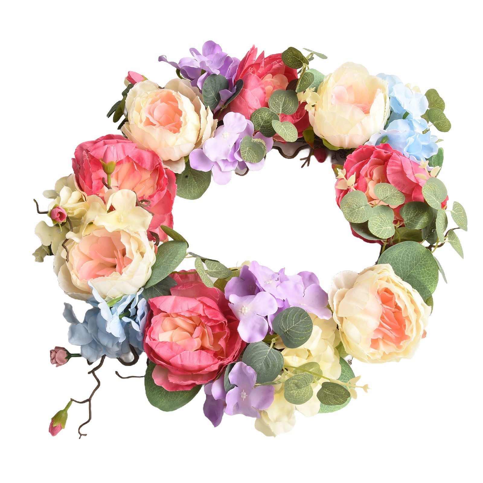Hydrangea Wreath Front Door Garland Home Indoors & Outdoors Artificial Decor