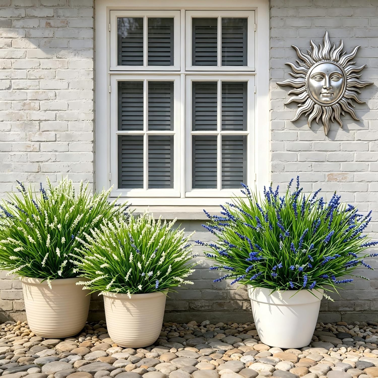 Artificial Faux Outdoor Plants Greenery for Summer Spring Decor, 12 Pcs Fake …