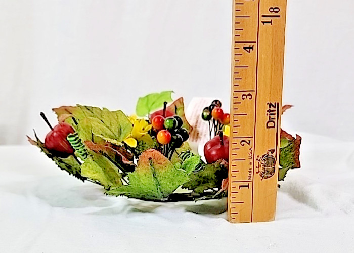 Princess House Set Of 2 Harvest Sunflower Candle Floral Pillar Rings #1200 ~ NEW