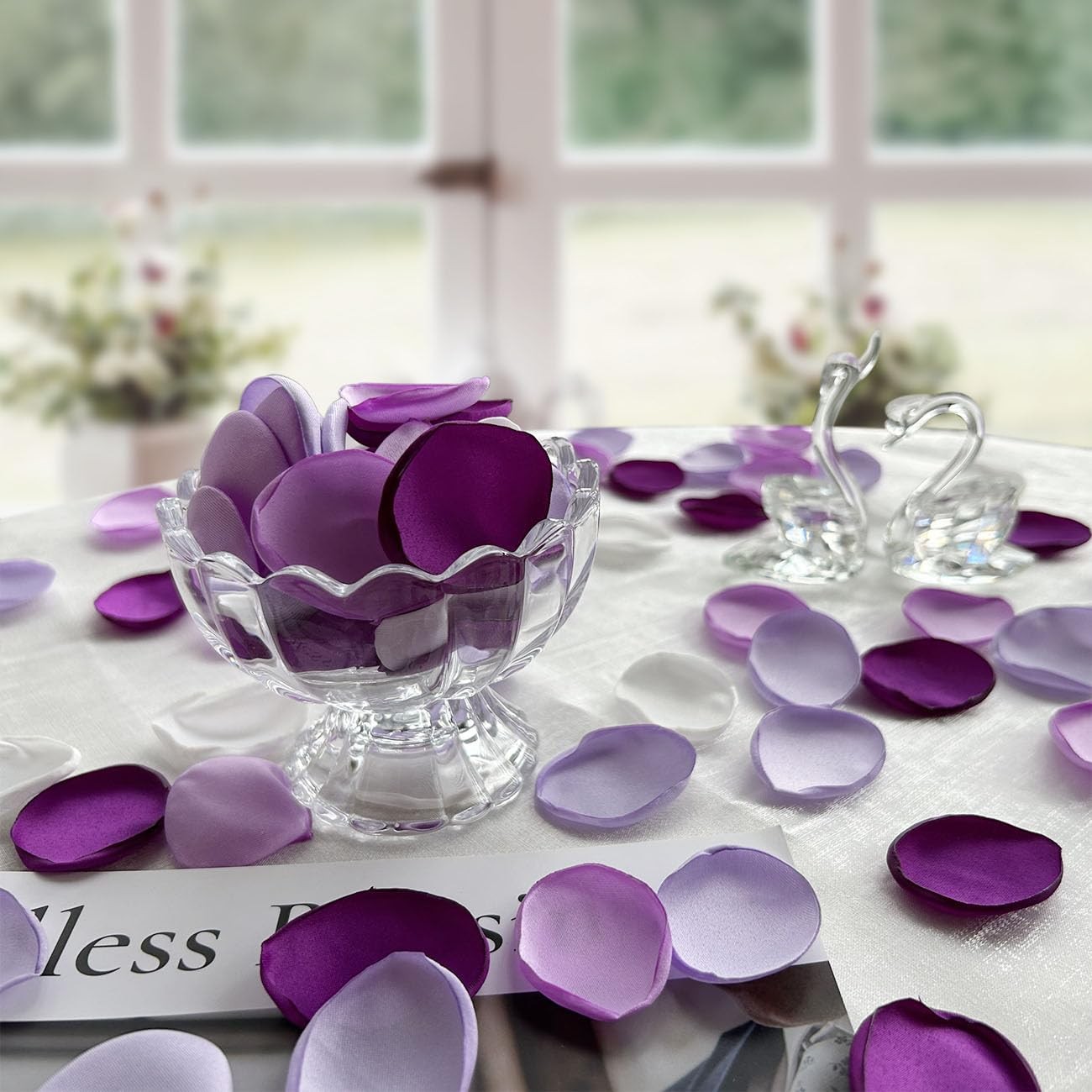 400Pcs Rose Petals for Wedding Decor Lavender Purple Silk Petals Flower Girl …