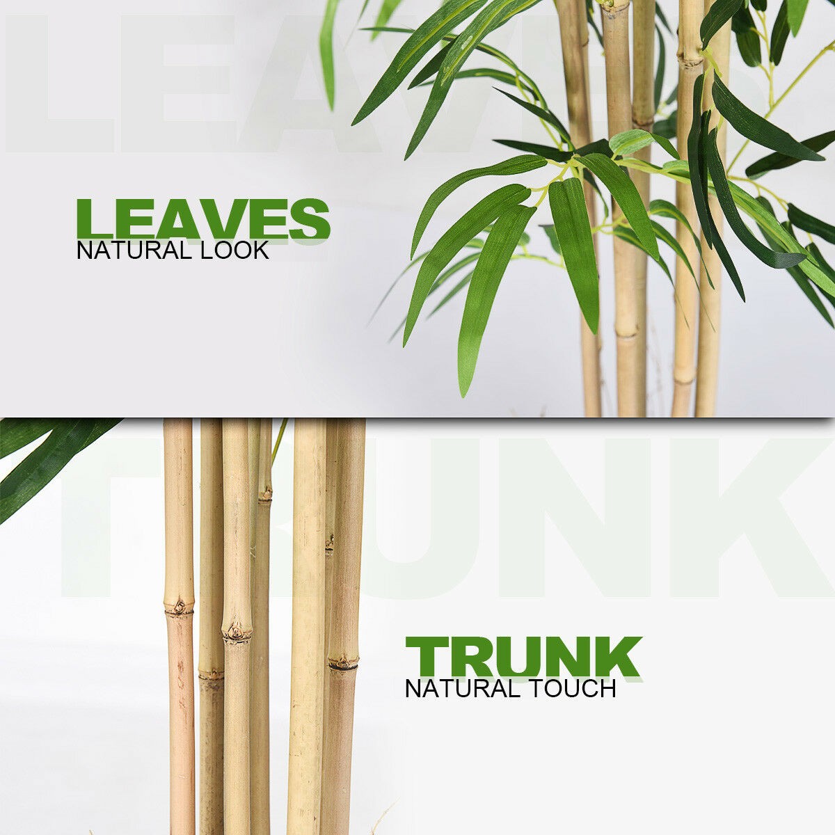 5 Ft Artificial Bamboo Silk Tree Green Indoor-Outdoor Home Decorative Planter