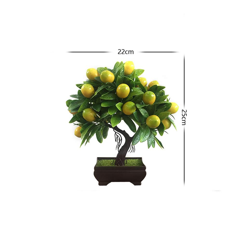10″ Potted Artificial Plants Lemon Table Centerpieces Decoration