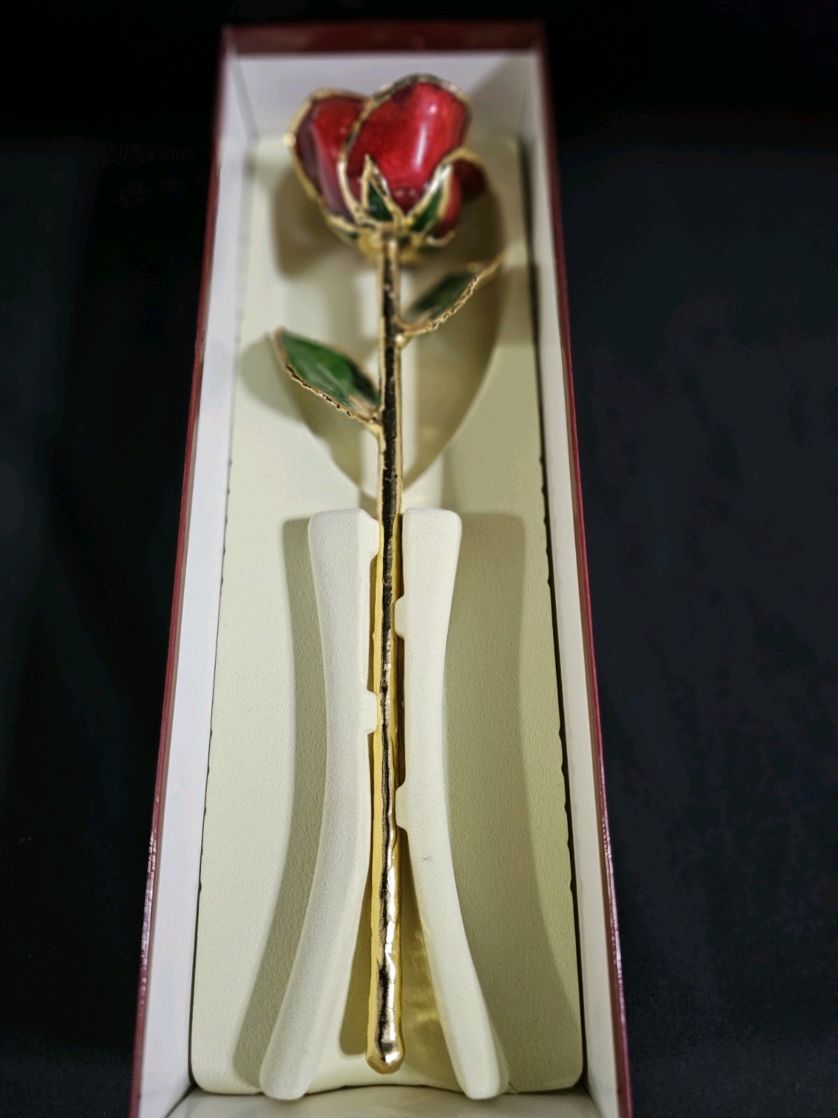 Living Gold Real Rose Dipped in 24k Gold Burgundy February
