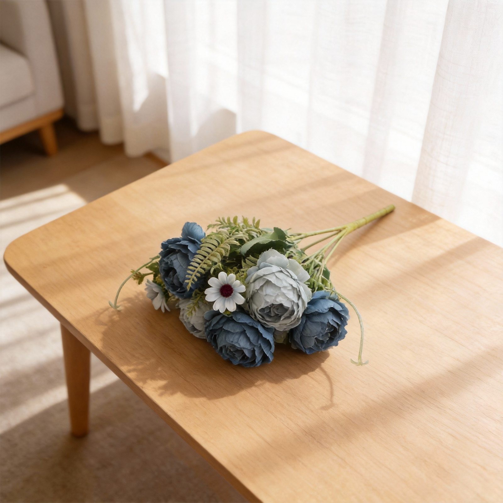 Elegant Faux Floral Bouquet Peony Rose Arrangement for Stylish Centerpieces