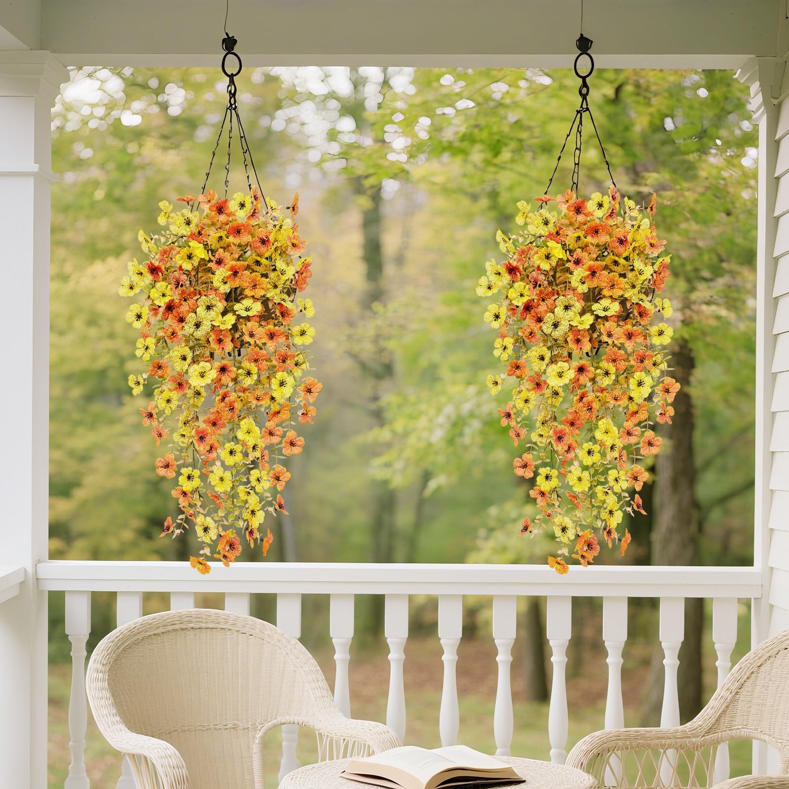 4 Pcs Outdoor Fall Decor, Artificial Mums For Outdoors, Fall Flowers Artificial