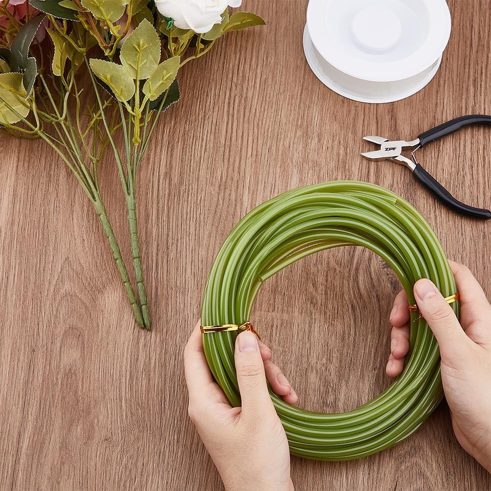10m/32.8ft Green Tubing Roll Flower Tubes Flower Bouquets Artificial Accessor…