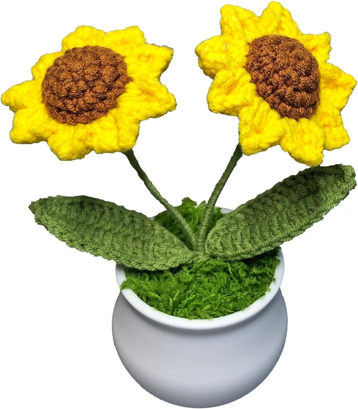 Realistic Handcrafted Sunflower Crochet Flower – A Thoughtful Gift Alternative
