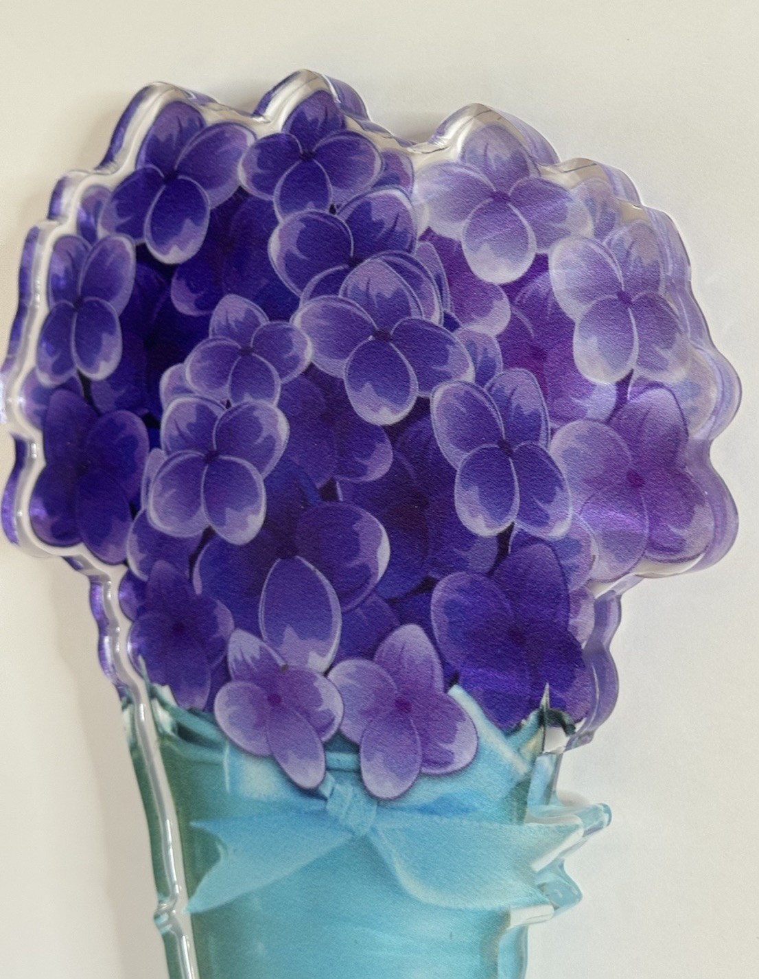 Purple Hydrangea Acrylic Flower Bouquet by Acrila 10×8 Solid Floral Art Cut Out