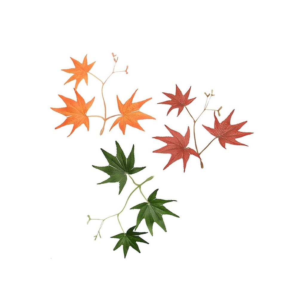 Maple Leaf Vine Decoration 170cm Chicken Feet Style Polyester Cloth Material