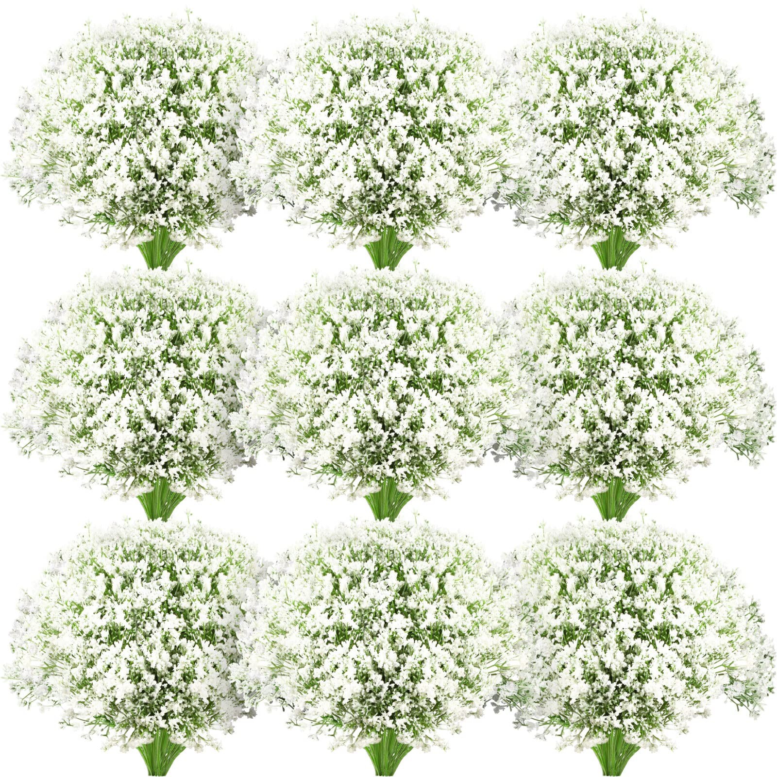100 PCS Artificial Flowers Plastic Baby Breath Faux Gypsophila Bouquet