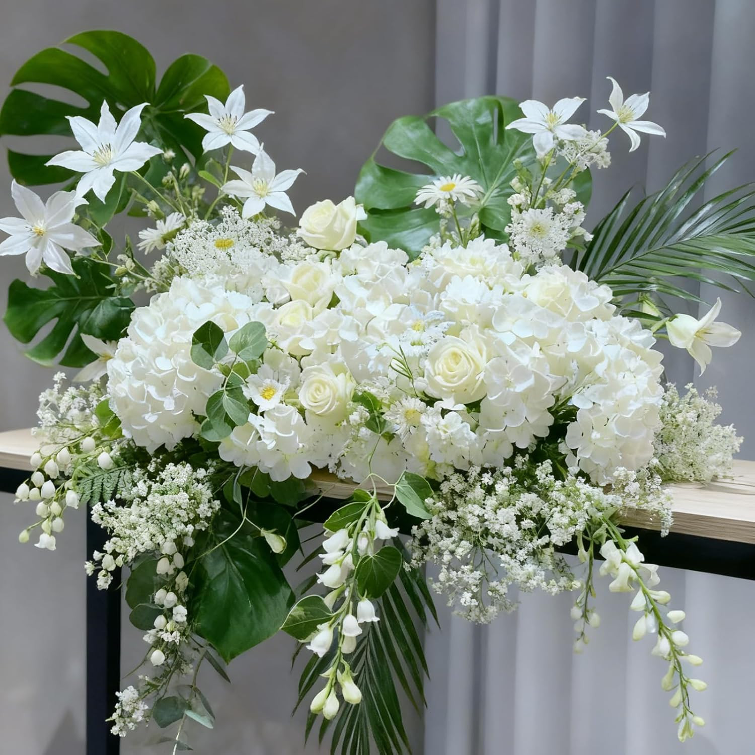 100 Pcs Faux White Hydrangea Flowers for Weddings, Parties & Home Decor